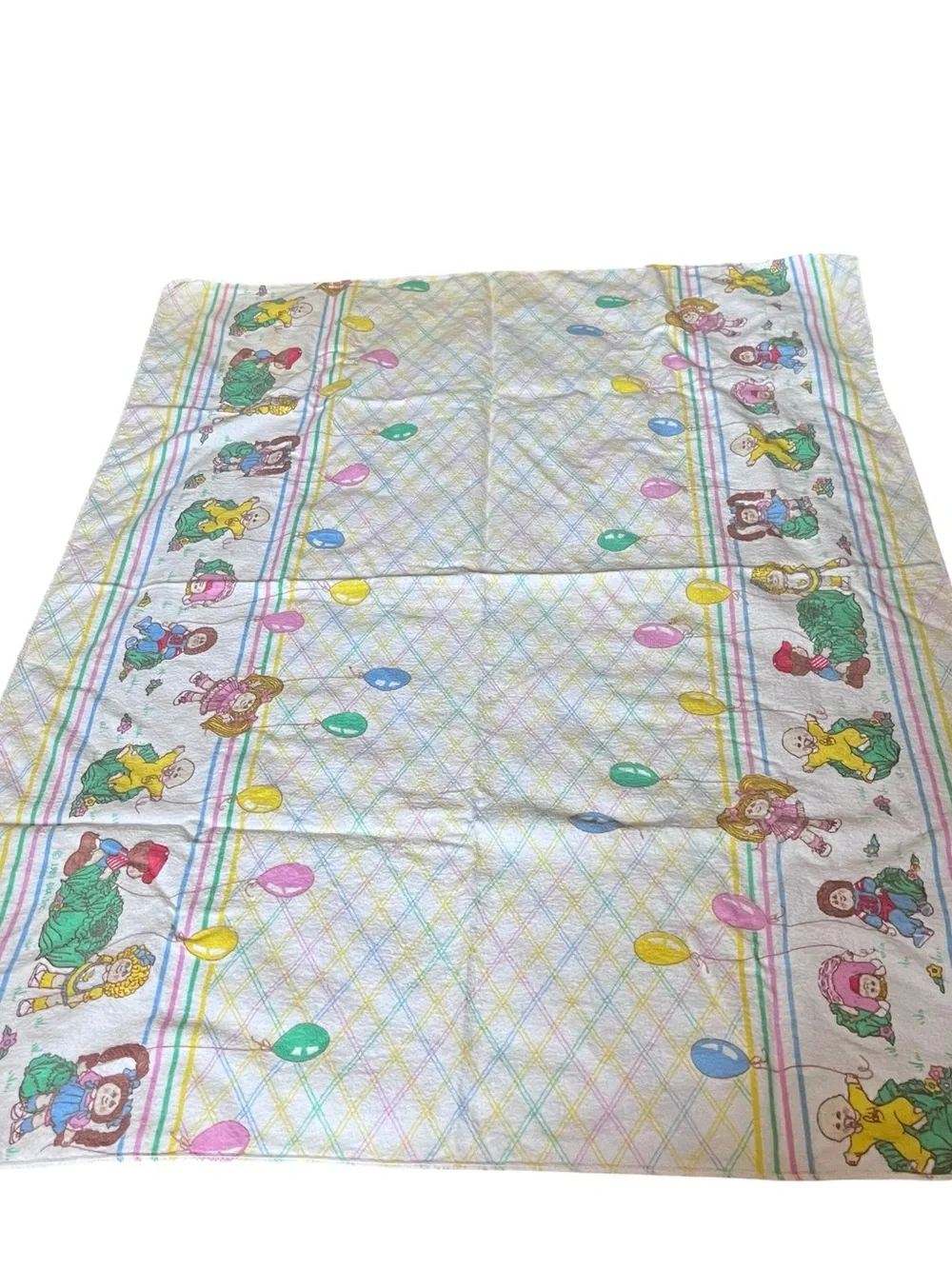 Pair Of 1980's Cabbage Patch Kids Receiving Baby Blankets 30